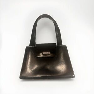 Vintage Guess Black Leather Shoulder Bag